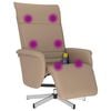 vidaXL Massagef&aring;t&ouml;lj med fotst&ouml;d cappuccino konstl&auml;der