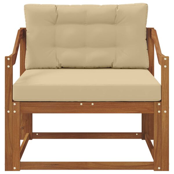 vidaXL Utomhus Mellansoffa Massivt Akaciatr&auml; Naturf&auml;rg