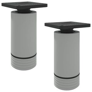 vidaXL M&ouml;belf&ouml;tter Justerbar 2 st Vit 64 x 64 x 100 mm PP