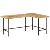 vidaXL Skrivbord 165x110x77 cm massivt mangotr&auml; och j&auml;rn