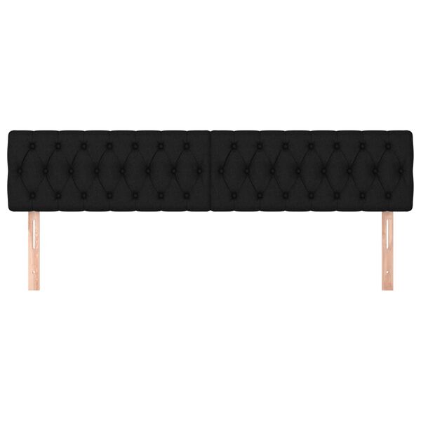 vidaXL S&auml;nggavlar svart 180x7x78/88 cm tyg