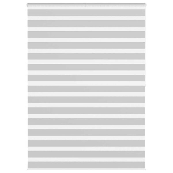 vidaXL Rullgardin zebra ljusgrå 155x200 cm tyg bredd 150,9cm polyester