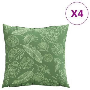 vidaXL Spridda Kuddar L&ouml;v 4 pcs Bladm&ouml;nster 40 x 40 cm Polyester Tyg