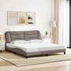 vidaXL Bed Frame without Mattress "Hvar" Taupe 180x200 cm Fabric
