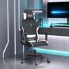 vidaXL Gamingstol svart och vit tyg