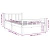vidaXL Sängram grå massivt trä 100x200 cm