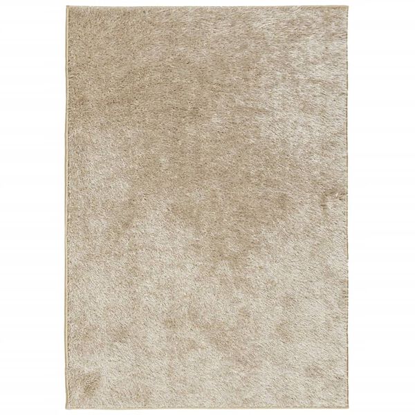 vidaXL Matta ISTAN l&aring;ngluggad glansig beige 160x230 cm