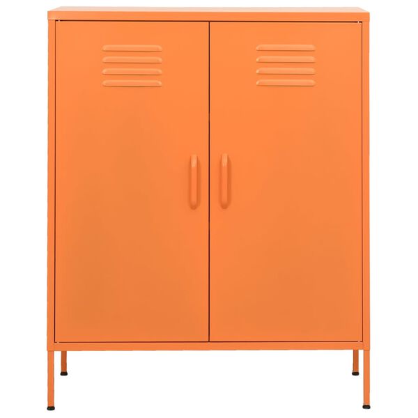 vidaXL Förvaringsskåp orange 80x35x101,5 cm stål