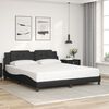vidaXL Bed Frame with LED without Mattress "Zadar" Black 180x200 cm