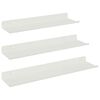 vidaXL Flytande hylla 3 st Vit 40 x 9 x 2,5 cm St&aring;l