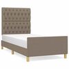 vidaXL S&auml;ngram utan madrass taupe 100x200 cm tyg