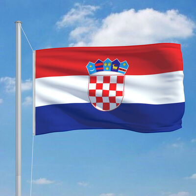 vidaXL Kroatiens flagga 90x150 cm