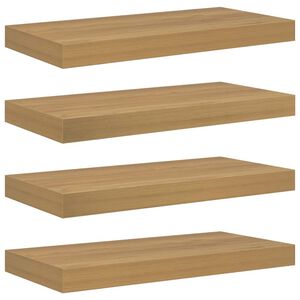 vidaXL V&auml;gg hylla 4 pcs Brun 50 x 23 x 4 cm Konstruerat tr&auml;