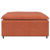 vidaXL Modul&auml;r soffa fotpallsmodul r&ouml;d orange 100x100x48 cm
