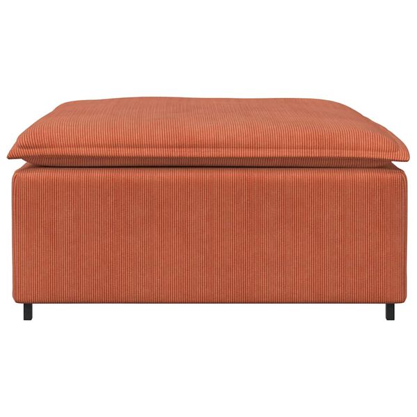 vidaXL Modul&auml;r soffa fotpallsmodul r&ouml;d orange 100x100x48 cm