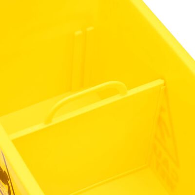 vidaXL Städhink med moppvridare och hjul gul 20 l polypropylen