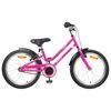 vidaXL Barncykel 22 Tum f&ouml;r 7-12 &aring;r gamla Rosa Svart