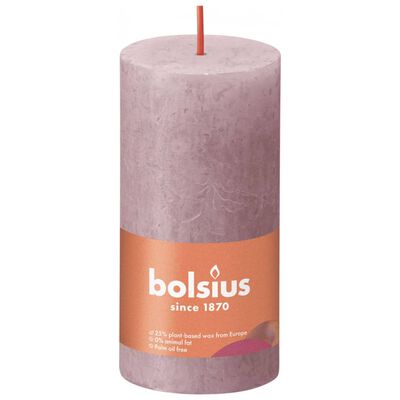 Bolsius Rustika blockljus 8-pack 100x50 mm askrosa