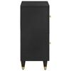 vidaXL Sideboard med hylla Svart 60 x 33 x 75 cm Massivt mangotr&auml;