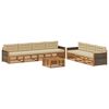 vidaXL Utomhussoffset med kudde 8 pcs Naturlig och Beige