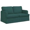 vidaXL Soffa 2 pcs M&ouml;rkgr&ouml;n 144 x 80 x 85 cm tyg