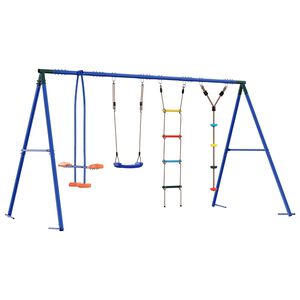 vidaXL Utegunga set Flerf&auml;rgsdesign St&aring;l och PE