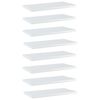 vidaXL Hyllplan 8 st vit h&ouml;gglans 40x20x1,5 cm konstruerat tr&auml;