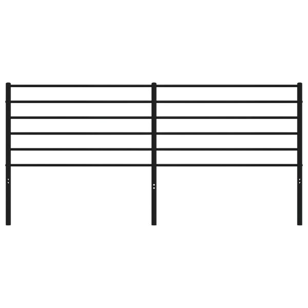 vidaXL Huvudgavel metall svart 200 cm