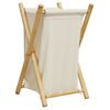vidaXL Tv&auml;ttkorg gr&auml;ddvit 41,5x36x63,5 cm bambu