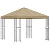 vidaXL Paviljong 3 x 3 m Beige Polyester och St&aring;l 190 gsm