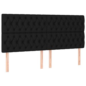 vidaXL S&auml;nggavel svart 180x7x118/128 cm tyg