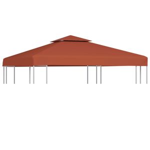 vidaXL Paviljongtak med ventilering 310 g/m&sup2; 3x3 m terrakotta