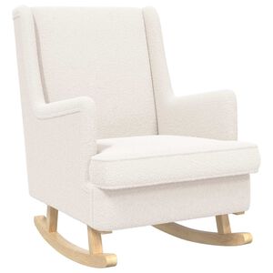 vidaXL Gungstol Gr&auml;ddvit 62 x 80 x 85 cm Boucl&eacute;