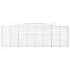 vidaXL Gabioner bågformade 6 st 400x30x120/140 cm galvaniserat järn
