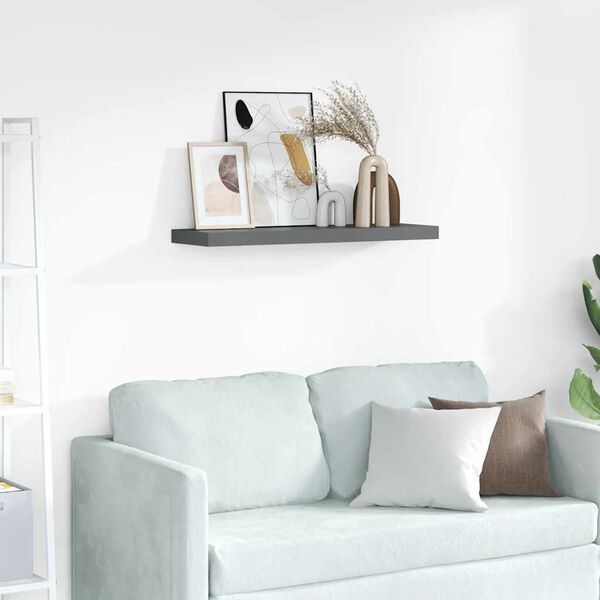 vidaXL Tavellist 2 st gr&aring; 80x9x3 cm MDF