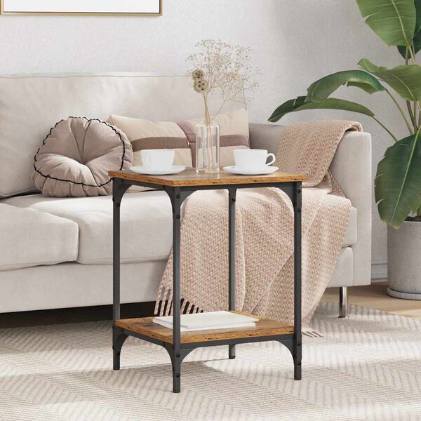 vidaXL Kaffeebord Gammalt tr&auml; 40 x 40 x 55 cm Konstruerat tr&auml;