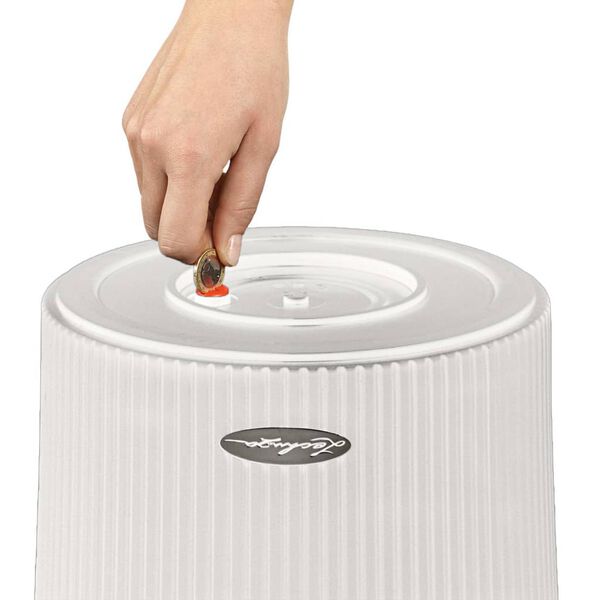 LECHUZA Blomkruka Cilindro Color 32 ALL-IN-ONE vit 13950