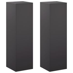 vidaXL V&auml;xtst&auml;ll 2 pcs Svart 30 x 30 x 100 cm St&aring;l