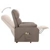 vidaXL massagefåtölj med uppresningshjälp taupe tyg