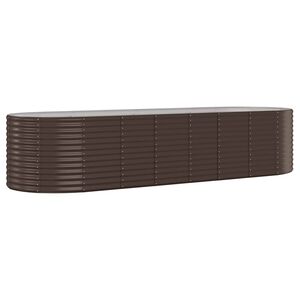 vidaXL Odlingsl&aring;da galvaniserat st&aring;l 322x100x68 cm brun
