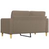 vidaXL 2-sitssoffa taupe 140 cm tyg