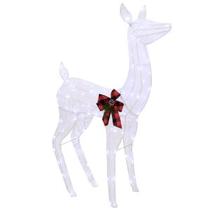 vidaXL 3D Julren LOVIISA 200 LED-lampor Kallvit 96 x 40 x 140 cm