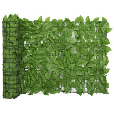 vidaXL Insynsskydd gröna blad 600x75 cm