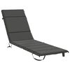 vidaXL Solstol Kudde GEMERT 100% Polyester Antracit 200 x 60 x 3 cm