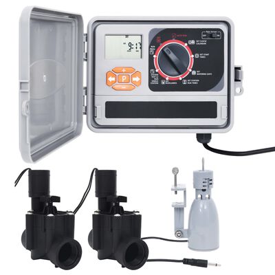 vidaXL Bevattningskontroll med regnsensor & magnetventil