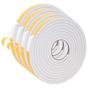vidaXL Sj&auml;lvh&auml;ftande skumtape 4 pcs Vit 15mm x 5m CR skum