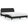 vidaXL Bed with Mattress "Dover" Black 120x200 cm Velvet