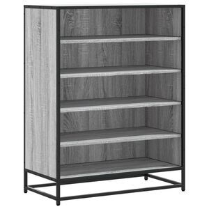 vidaXL Skosk&aring;p gr&aring; sonoma 75x38x97,5 cm konstruerat tr&auml; och metall