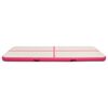 vidaXL Uppbl&aring;sbar gymnastikmatta med pump 300x100x15 cm PVC rosa