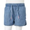 Barnshorts denimblå 128
